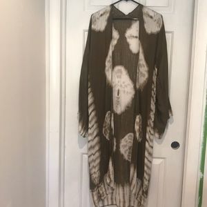 Olive tie dye kimono!